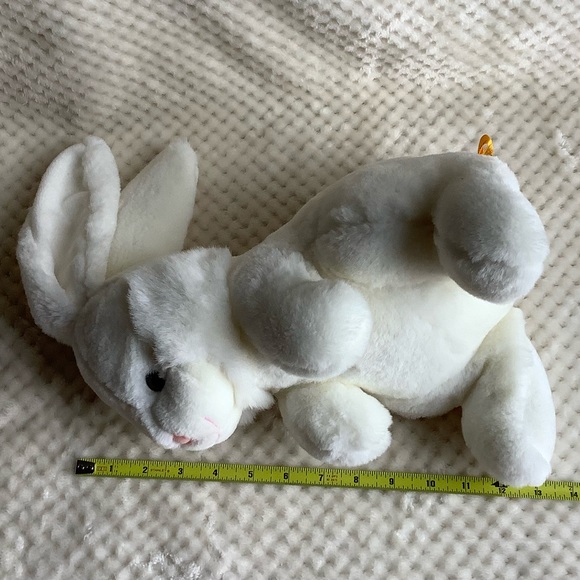 24K Polar Puff Plush White Bunny Rabbit Stuffed Animal Easter Toy - Picture 11 of 16